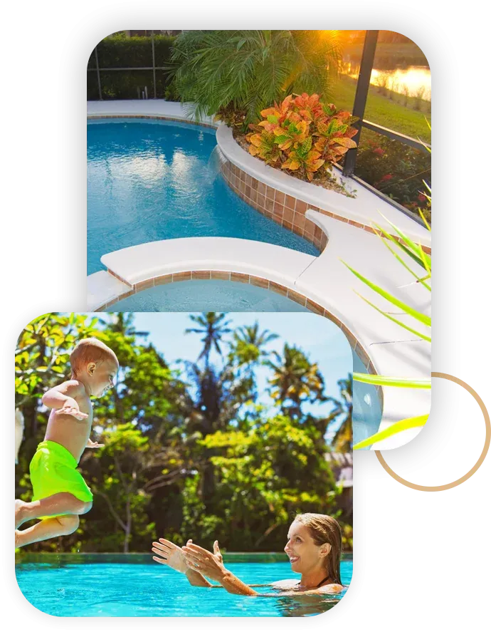 kid jumping into pool